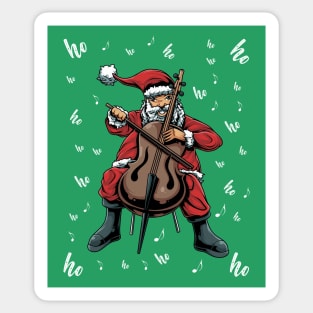 Santa Claus Cello Player Sticker